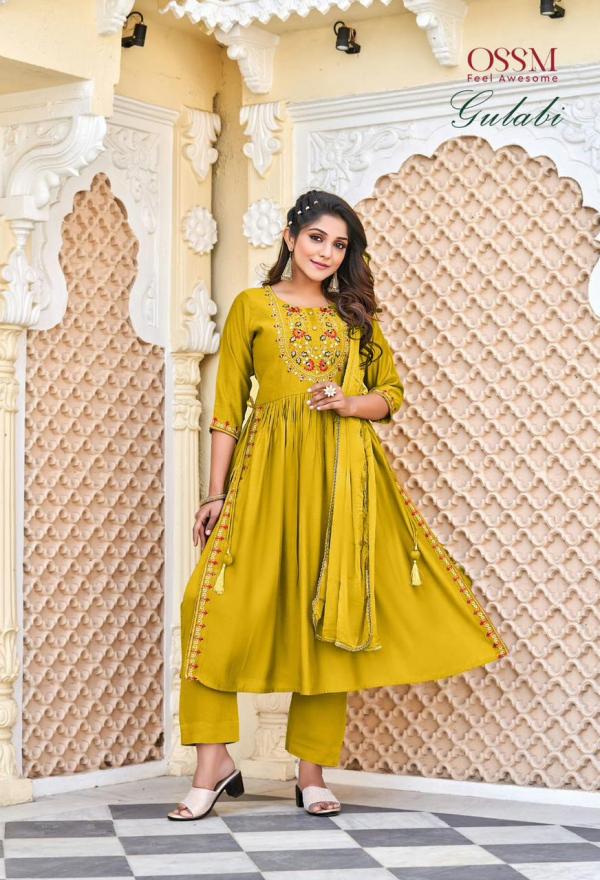 Ossm Gulabi Embroidery Viscose Designer Readymade Collection